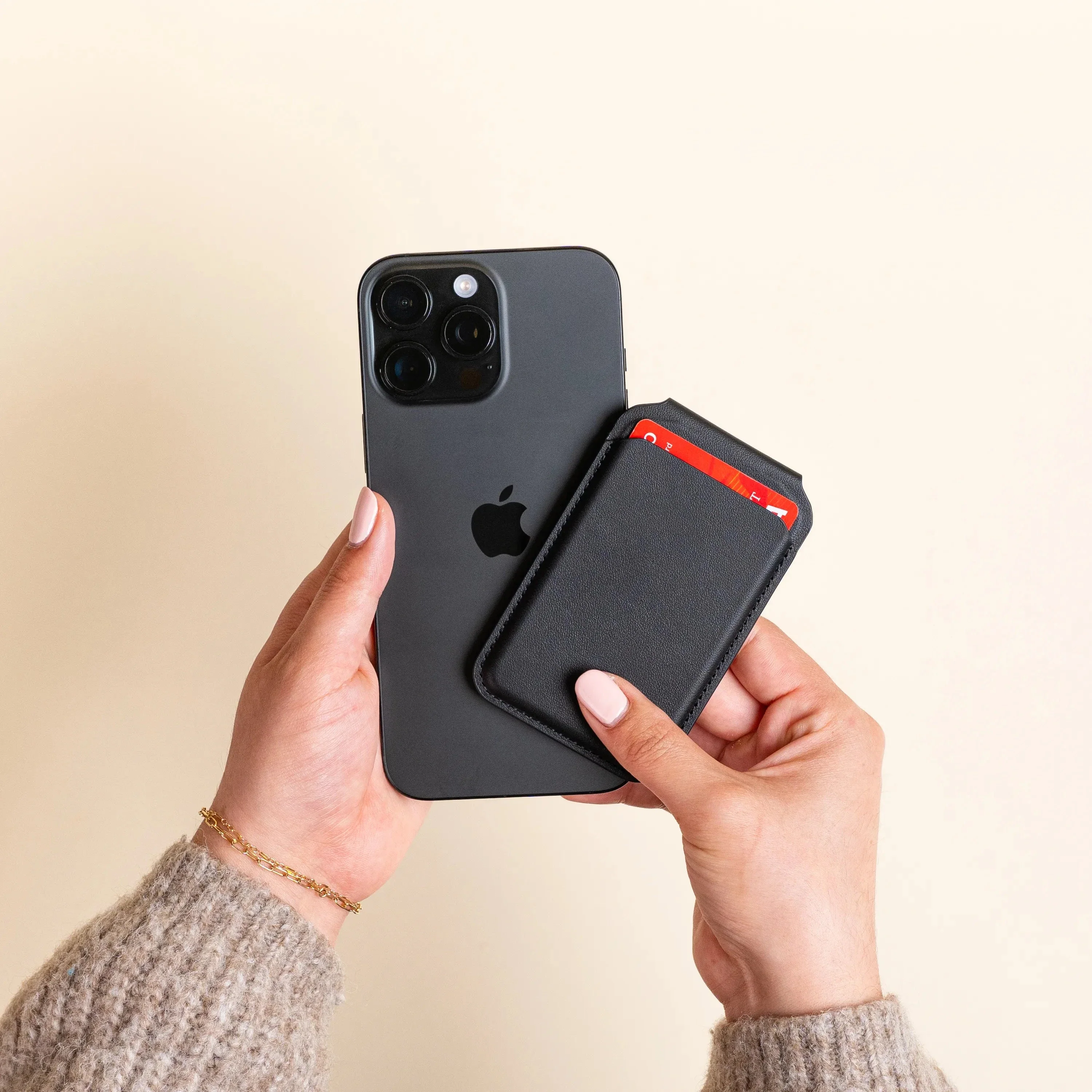 Vegan-Leather Magnetic Wallet Stand - Image 6